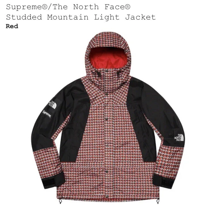 Veste de montagne cloutée Supreme X The North Face rouge GRANDE
