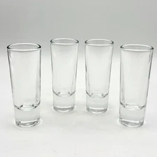 Crisa Double Shot Glasses Heavy Bottom Set of 4
