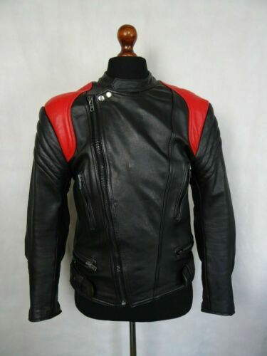 Schott 641XX Cafe Racer Leather Jacket Single Rider Black Size 34