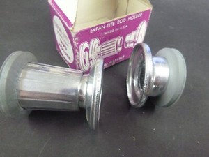 SHOWER ROD ADJUSTABLE CHROME HOLDER BY EXPAN-TITE FOR 15/16" OR 1" PIPE-MADE USA