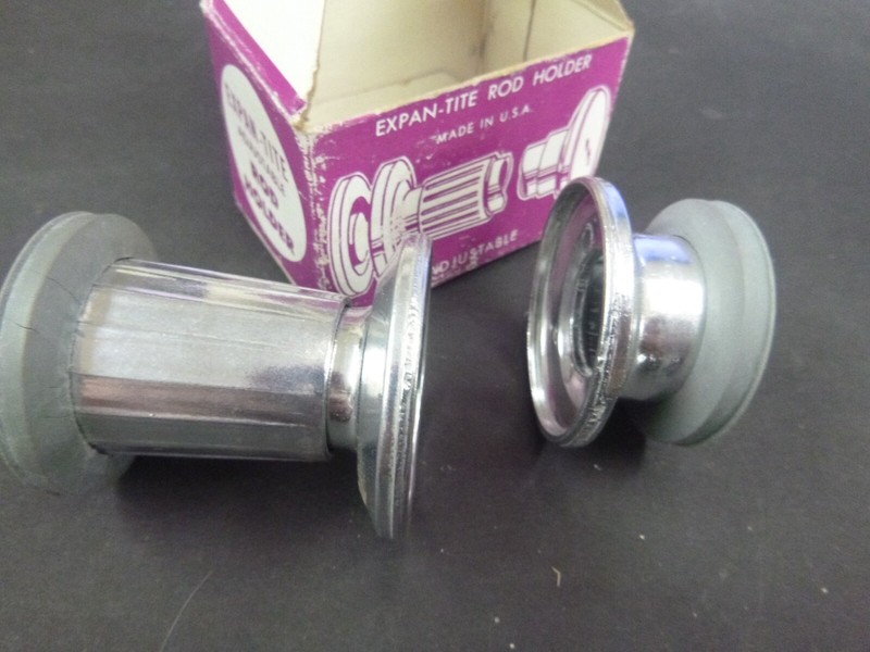 SHOWER ROD ADJUSTABLE CHROME HOLDER BY EXPAN-TITE FOR 15/16" OR 1" PIPE-MADE USA