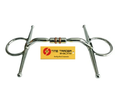 ON TIME TRADER ENGLAND® Vollwange Kupfer Roller Trense Bit alle Größen Pferd Bit Edelstahl