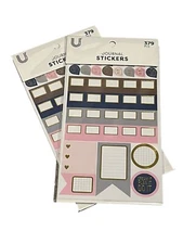Lot Of 2- journal stickers 6 Sheets 379 Stickers Each