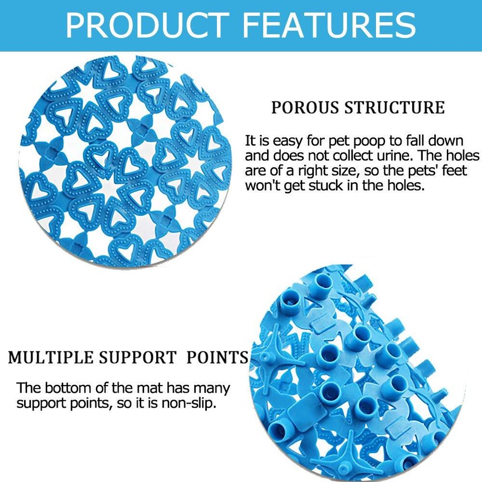 Rabbit Cage Mat Floor Plastic Mats Feet Pads for Pet Cats Dogs Bunny