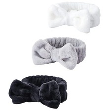 3 Pack Women Spa Headbands Microfiber Fluffy Hair Band for Washing Face