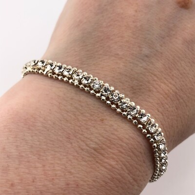 Funkelndes Gliederarmband silberfarben Glieder Valentinstag Party Disco hübsch Retro