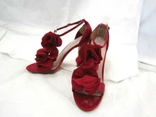 Glint Pink Magenta Satin Ankle Strap Sanadls Size 10