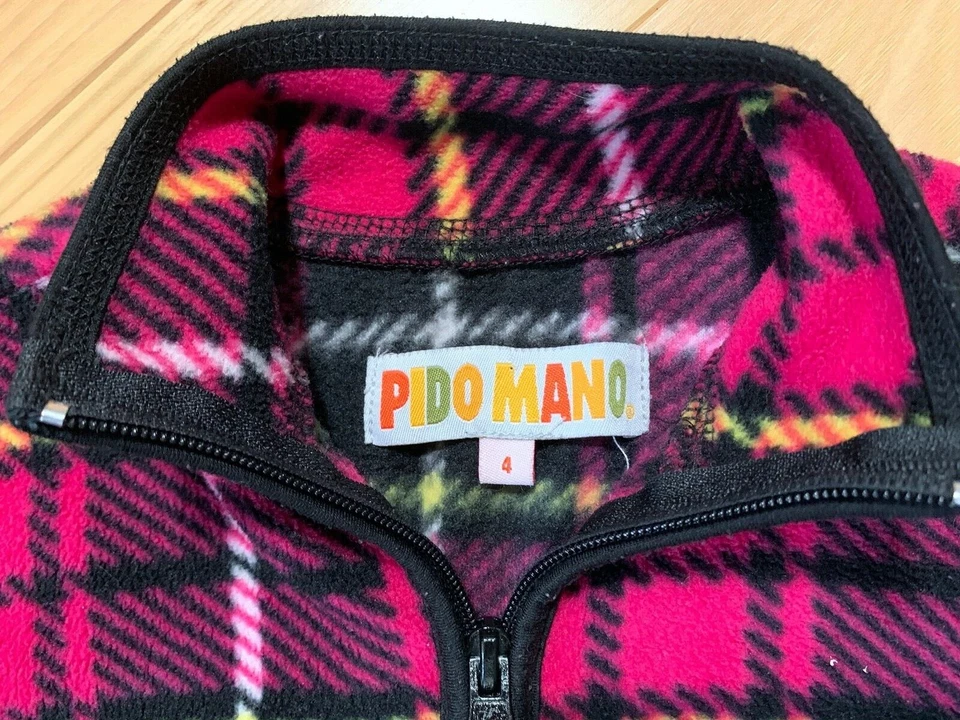 PIDOMANO Soft Fleece Pink Plaid Pullover Size 4 Girls - Image 4 of 4