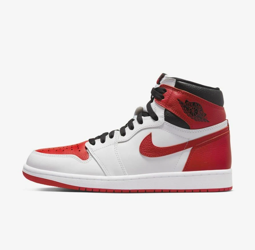 2022 Nike Air Jordan 1 Retro High OG Heritage White Red Black 555088-161 Men