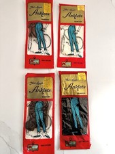 Vintage Anklets Stockings Nylons Lot of 4 Seamless Nude Heel Size 8.5-11