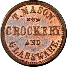 Fond du Lac Wisconsin Civil War Token T Mason R6 Single Variety NGC MS66 RB