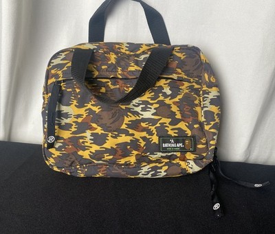 A Bathing Ape (Bape) Orange Animal Print Toiletries Bag 100% Authentic Rare 
