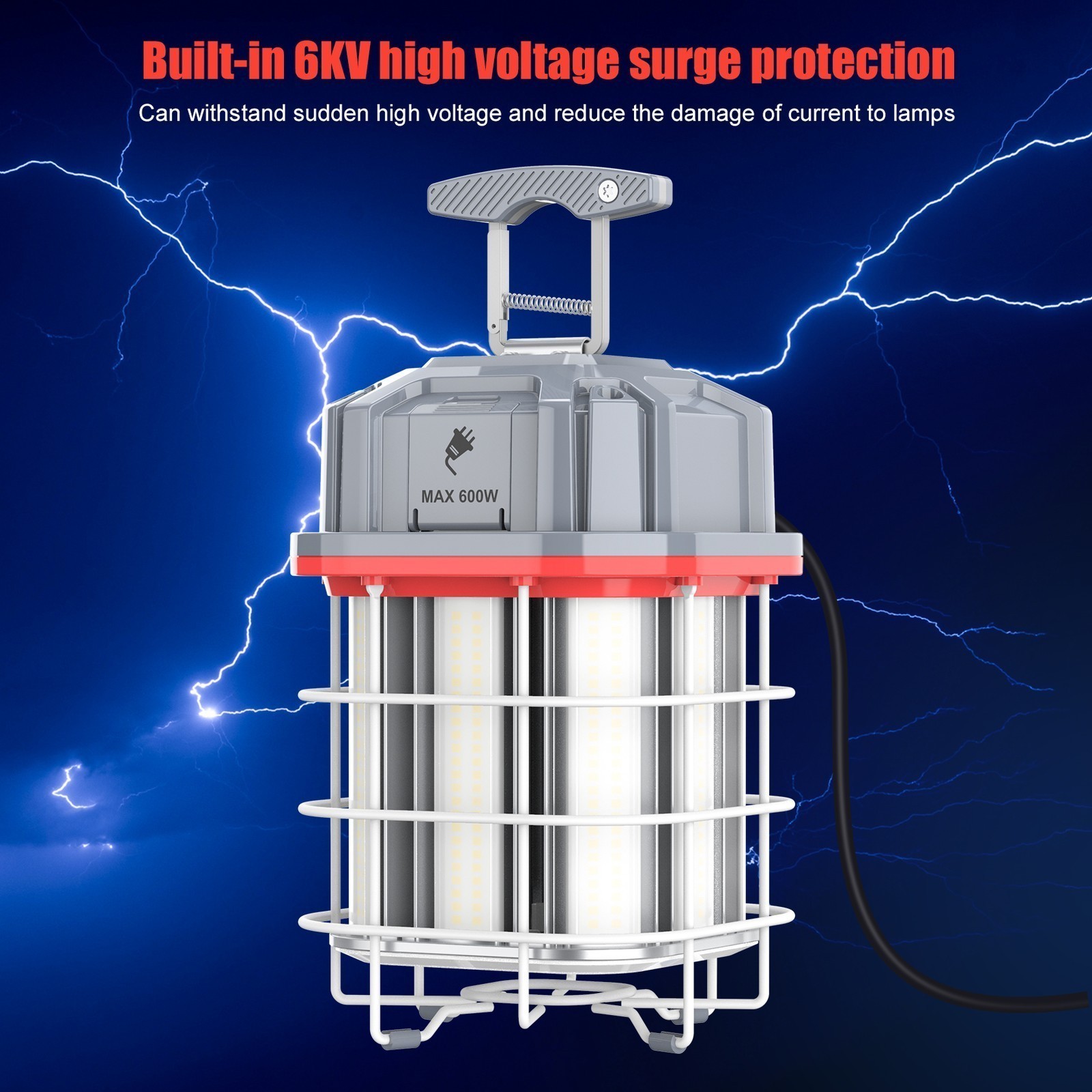 100W Led Temporary work light Construction Jobsite light 5000K Daylight Linkable