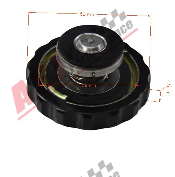 CNC Machined Screw On Aluminum Radiator For Cooler Cap 1.3 Bar Black 1pcs US