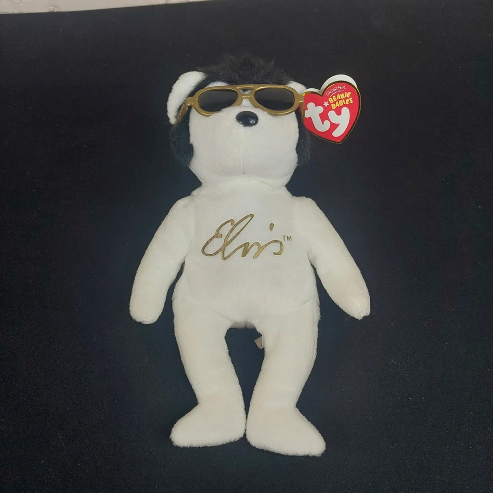 Elvis Ty Beanie Bear. 2008 Viva Las Beanies Collectable Soft Toy Plush with tags - Image 4 of 4
