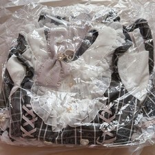 Frilled Yoke Ribbon Setup Gray Women's Blouse Size M Japan