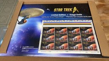 2016 Canada Post Star Trek Ltd Edition Lenticular Uncut Stamp Press Sheet