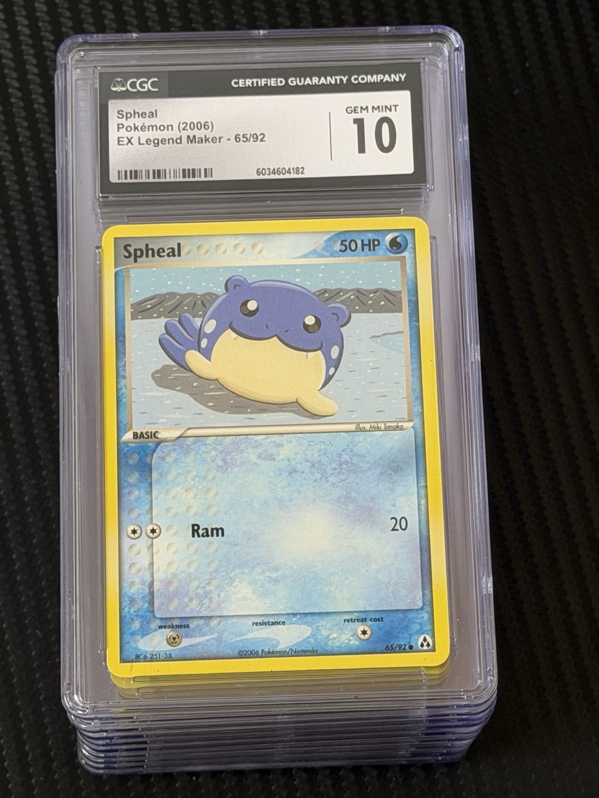 SPHEAL 2006 POKEMON EX LEGEND MAKER COMMON 65/92 CGC 10