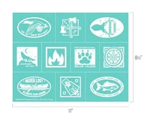 NEW “Wilderness Patches” Chalk Couture Chalk Transfer Stencil Size B