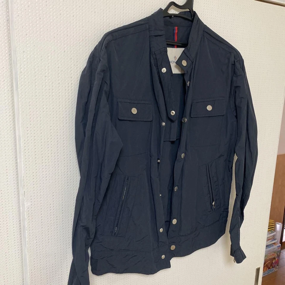 MONCLER Navy Glitter Riders Jacket Size 1 Fits 170cm 60kg Rare Vintage 2 Wears - Image 3 of 4