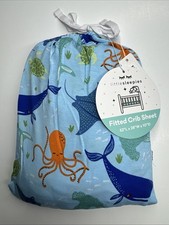 NWT Little Sleepies Marine Life Ocean Sea Creature Crib Sheet