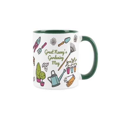 Tolle Nanny's Gardening Tasse - dunkelgrün Keramik Tee/Kaffee Getränke Tasse Geschenk