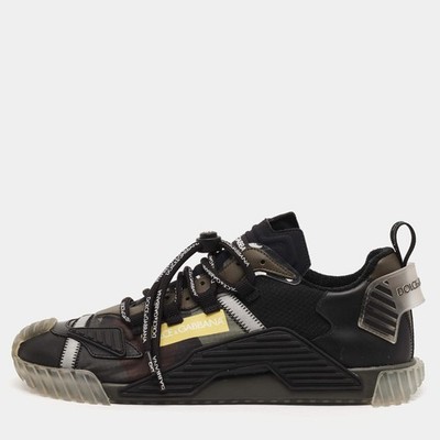 Dolce Gabbana Ns1 Size 42 Tricolor Leather and Nylon Low Top