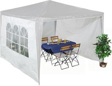 Gazebo Side Panels 3pc Set 2x3m Waterproof Party Tent Walls w/ Window White