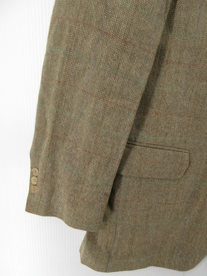 Abrigo Deportivo Brooks Brothers 40 Marrón Blazer Lana Tweed Ventana DE COLECCIÓN * Foto 3 de 4