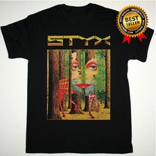 Vtg Styx band T-shirt Black Cotton All Sizes Short Sleeve P300 FREE SHIPPING
