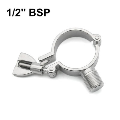 2'' BSP Male Thread Pipe Holder Clamp Bracket Tube Hanger 304 Stainless Steel