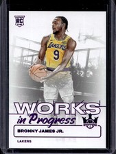2024-25 Panini Court Kings Bronny James Jr. Work in Progress RC Pink #/99 Lakers