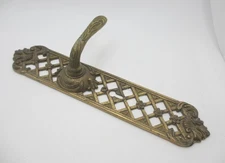 Large Vintage Brass Lever Door Handle Old French Rococo Baroque Gilt x1