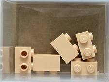 LEGO Parts - Light Nougat Brick 1 x 2 with Studs on 1 Side - No 11211 - QTY 5