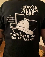 David Allan Coe Texas Shirt Classic Black Unisex S-5XL 1Y0155