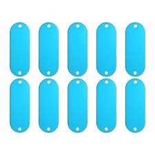 Metal Blank Tags Stamping Blanks Tag,Engraving Tags Lake Blue Pet ID Tag,10pcs