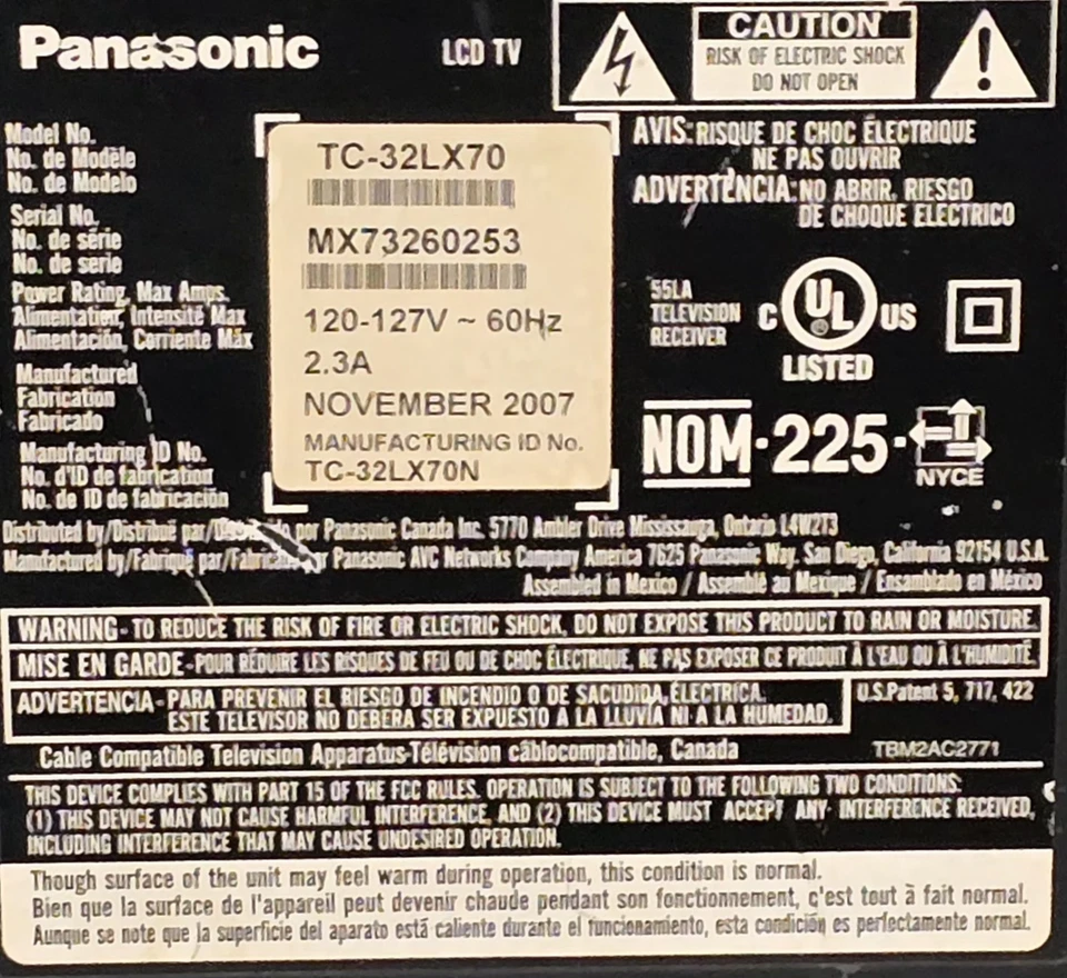 Panasonic Viera 26" TV TC-26LX70 LCD Television Retro Gaming T.V - Image 3 of 4