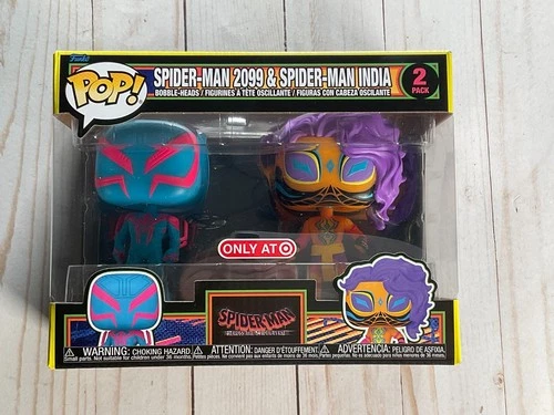 Funko POP! Spider-Man 2099 Spider-Man India 2 Pack Black Light Target Exclus J3