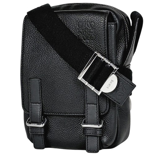 Loewe Military Crossbody XS Shoulder Bag leather Black Women