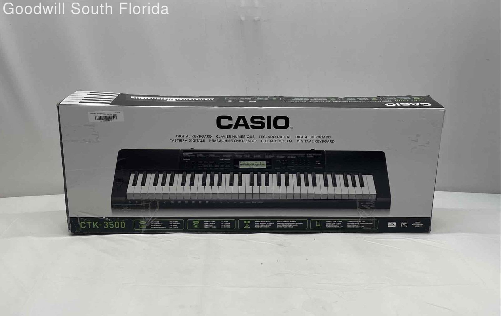 Casio CTK-3500 Black White 61 Key Touch Sensitive Electric K