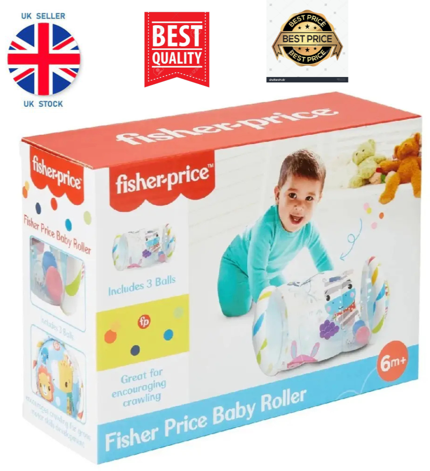 Fisher-Price Baby Roll Around Activity Toy – Interactive Crawling Roller Play Ce