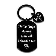 Drive Safe Keychain for Him, Valentines Day Gifts for Boyfriend Husband, I