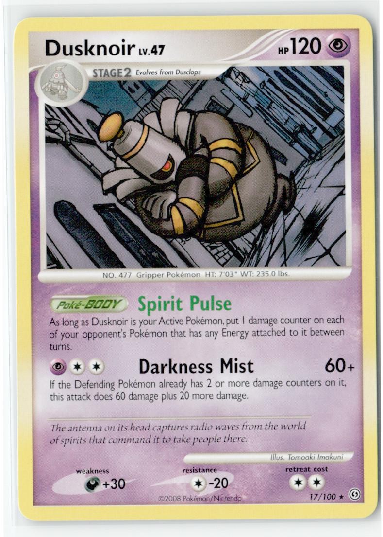 Dusknoir 17/100 Rare Stormfront Pokemon Near Mint