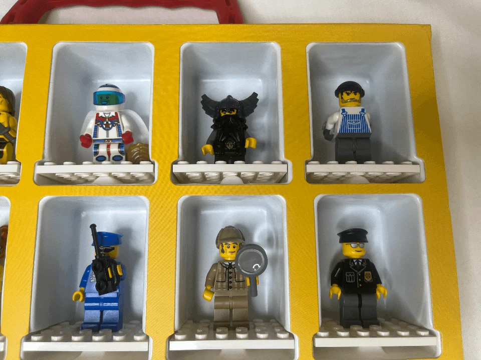 Various Lego Minifigures 2010-2015 Series in Display Case Boxer Cave Man Woman - Image 4 of 4