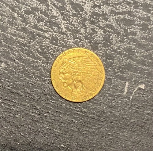 1914 GOLD UNITED STATES $2.5 INDIAN HEAD QUARTER EAGLE COIN
