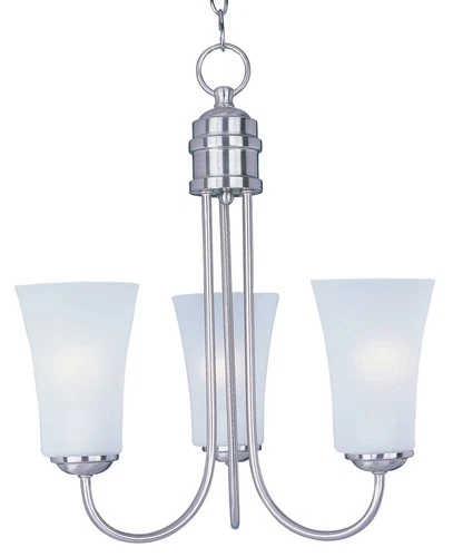 Maxim Lighting 10043FTSN Logan 3-Light Chandelier in Satin Nickel - Picture 2 of 2