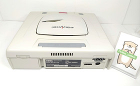 Sega Saturn White Console HST-3220 w/Power Memory Language Japanese Tested 0213B
