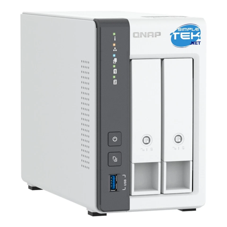 Qnap TS-216G NAS 2 Slot 3.5/2.5" 2.5G LAN RJ-45 White Processor Enclosure USB - Image 4 of 4