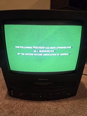 Samsung TV VCR Combo CXJ1352  13'' CRT VHS Retro Gaming No Remote Tested Working