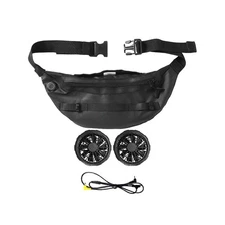 Fanny Pack Waist Fan Black Bags Adjustable Waterproof Fashion Wearable Fan for